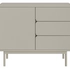 Oro 104 cm chest of drawers with three drawers cashmere
