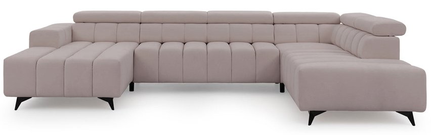 Corner sofa with sleeping function Ragussino U-shaped with side section Sicuro 50 right-hand side