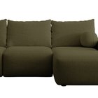 Corner sofa bed Carnos L-shaped with ball, single cushions Moly 38 hydrophobic chenille right-hand side