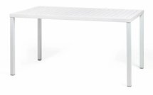 Cube Nardi garden table 140x80 cm made of certified white material