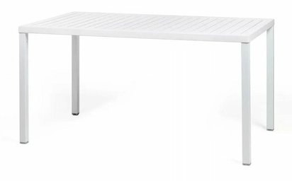 Cube Nardi garden table 140x80 cm made of certified white material