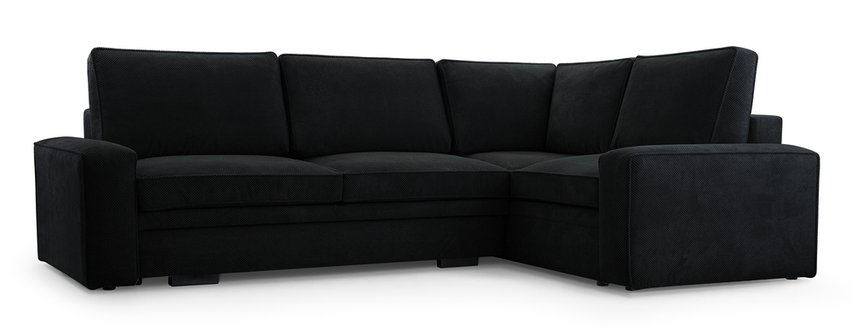 Figline L-shaped corner sofa with sleeping function with Onega 11 container in hydrophobic fabric, right-hand side