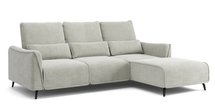 Rumbia L-shaped corner sofa Storm 85 black legs right-hand side