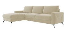 Softano L-shaped corner sofa with sleeping function with Cloud 03 container, easy-cleaning, hydrophobic velvet, right-hand side