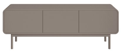 TV cabinet Oro 154 cm with three drawers on legs dark beige