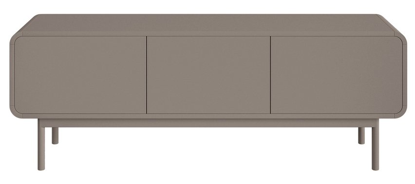 TV cabinet Oro 154 cm with three drawers on legs dark beige