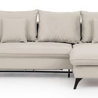 Corner sofa with sleeping function Cambiano L-shaped with container, right side