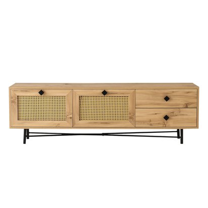 Hepisa TV cabinet with rattan fronts 180 cm