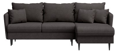 Corner sofa with sleeping function Volio L-shaped Wind 21 legs black