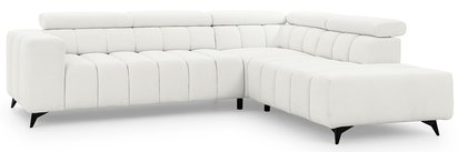 Corner sofa with sleeping function Ragussino L-shaped with side section Sicuro 60 right-hand side