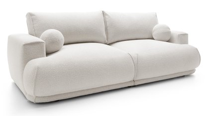 Divo three-seater sofa with storage, white hydrophobic fabric