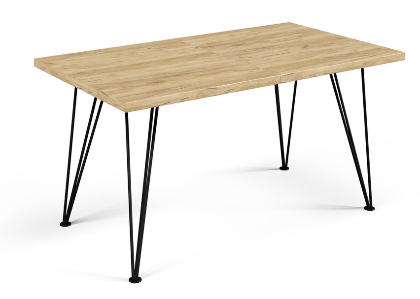 Glycynta extendable table 140x80 cm Craft Oak Gold/Black