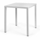 Cube Nardi square garden table, 70 cm, made of certified white material