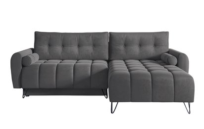 Corner sofa with sleeping function Minna L-shaped Amon 11 with container hydrophobic velvet universal