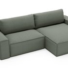 Brylio L-shaped corner sofa with sleeping function with storage, universal, khaki plush