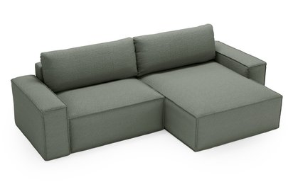 Brylio L-shaped corner sofa with sleeping function with storage, universal, khaki plush