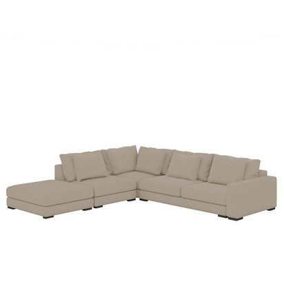 Mia L-shaped modular corner sofa, right side (Fabric: Storm 09)