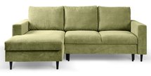 Corner sofa with sleeping function Nalika L-shaped with storage Poso 44 corduroy left-hand side