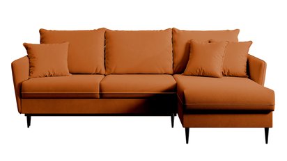 Three-seater corner sofa with sleeping function Volio Magic Velvet 2286 hydrophobic velvet universal black legs