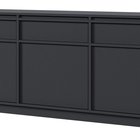 Evo three-door chest of drawers with drawers 154 cm black on a plinth