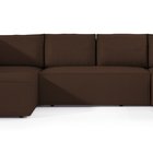 Corner sofa with sleeping function Farese New U-shaped with container right side (Fabric: Poso 06)