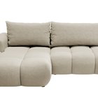 Ombo Storm 09 L-shaped corner sofa with sleeping function with a container in easy-to-clean braided fabric, left-hand side