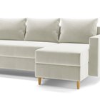 Corner sofa with sleeping function Indeally L-shaped with container universal Paros 01 velour