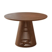 Envisin round table, diameter 120 cm, oak slats