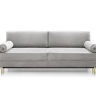 Kadaver three-seater sofa bed with storage (Fabric: Riviera 91, Legs: Gold)