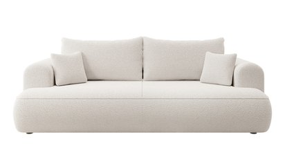 Ovo three-seater sofa bed with storage Abriamo 04 boucle