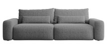 Carnos Melody 04 three-seater sofa, chenille, black legs