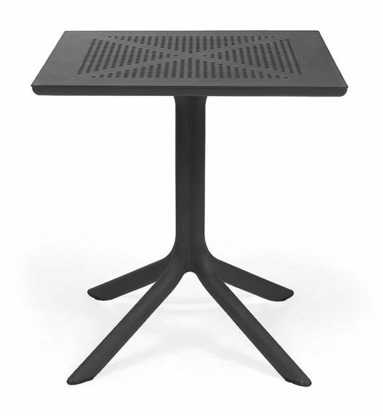 Clip Nardi square garden table, 70 cm, made of certified anthracite material