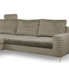 Buram L-shaped corner sofa bed with storage (Fabric: Velluto 03, Side: Left)