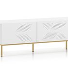 Nebbato TV cabinet 170 cm white with gold frame