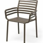 Doga Nardi garden chair with armrests made of certified dark brown material