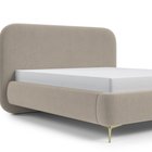 Upholstered bed 160x200 cm Monno Castel 15 metal frame easy-to-clean velvet legs gold