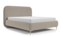 Upholstered bed 160x200 cm Monno Castel 15 metal frame easy-to-clean velvet legs gold