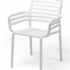 Doga Nardi garden chair with armrests made of certified white material