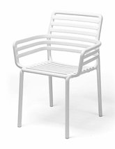 Doga Nardi garden chair with armrests made of certified white material