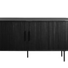 Commode à lattes Gativel 180 cm chêne noir