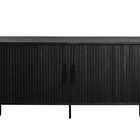 Commode à lattes Gativel 180 cm chêne noir