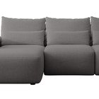 Carnos L-shaped corner sofa bed with additional lumbar pillows Moly 85 hydrophobic chenille left side