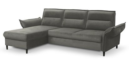 Corner sofa with sleeping function Wlora L-shaped with container (Fabric: Element 03, Side: Left)