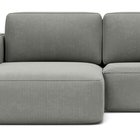 Bissari L-shaped left-hand corner sofa with sleeping function with Perla 30 corduroy container