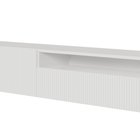 Meuble TV Veldio avec niche, blanc, 110 PE, 175 cm, suspendu