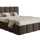 Lit capitonné Cloudy 160x200 cm avec coffre de rangement, marron Legend 07