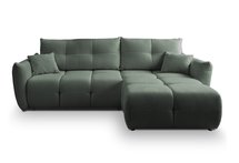 Mollete L-shaped corner sofa with sleeping function with Sicuro 05 universal chenille container