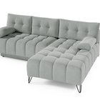 Bareli L-shaped corner sofa bed Amon 09 with a container, hydrophobic velvet, right-hand side