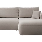 Ovo L-shaped corner sofa with sleeping function with a boucle container