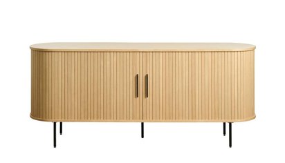 Gativel slatted chest of drawers 180 cm natural oak